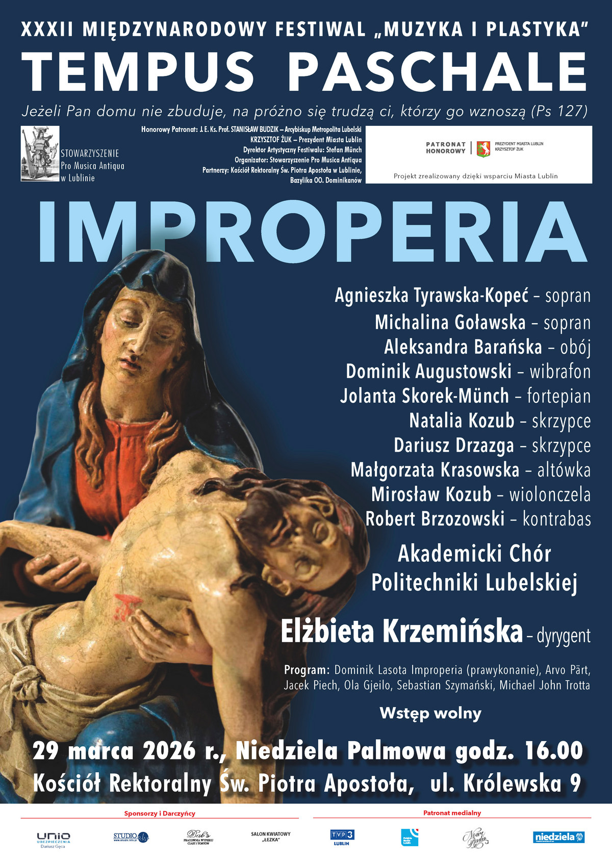 » 32. Międzynarodowy Festiwal TEMPUS PASCHALE – Lublin: 29.03.2026